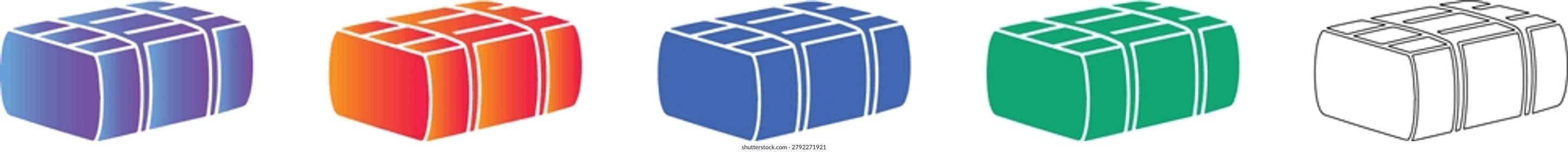 Baled Hay Package Icon Collection vol 1832