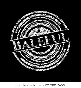 Baleful escrito con textura de pizarra. Ilustración vectorial. Detallado. 