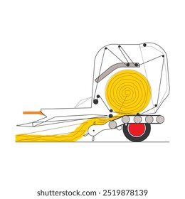 Baler - Chamber Round  vector design illustration