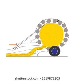 Baler - Chamber Round  vector design illustration