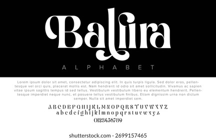 Balfira typeface font with futuristic minimal design for logos, music, sports, and digital typography.