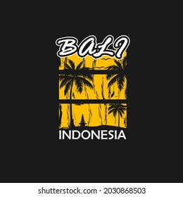 Bali Beach indonesischer Hintergrund, Vektorhintergrund