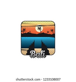 bali beach indonesia holiday vacation theme art sign symbol vector