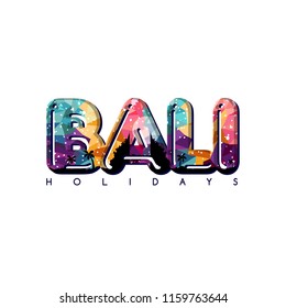 bali beach summer holiday sign