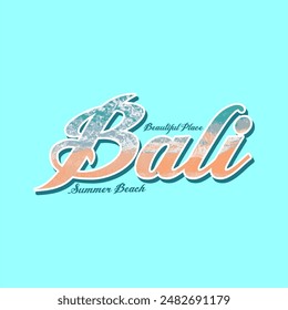 bali beautiful place vintage vector