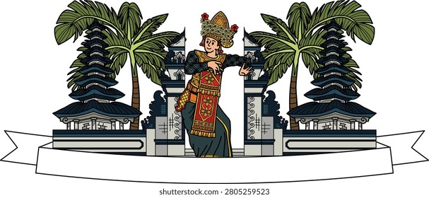 Bali classical dance legong at heaven gate logo