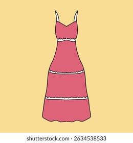 Bali dress isolated on white background
