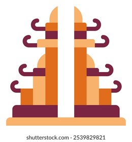 Icono de la puerta de Bali para el Web, App, infografía, etc