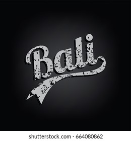 bali grungy varsity art text