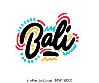 bali sticker images stock photos vectors shutterstock https www shutterstock com image vector bali hand written lettering use tee 1459428536