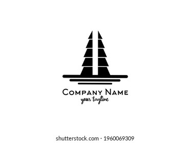 Los monumentos de Bali en Indonesia dan forma a un sencillo símbolo de logo para Brand, company, hotel, cafe, backy wallpaper. 