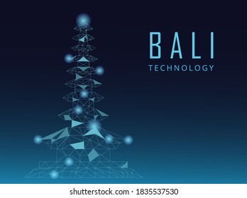 Bali Indonesia Technology is a vector in the form of a temple with a technology theme