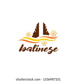 Bali Island Logo Design Vector for Vacation and Traveling Agents