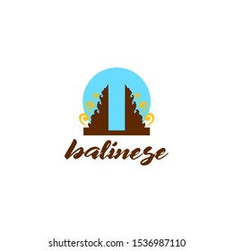 Bali Island Logo Design Vector for Vacation and Traveling Agents