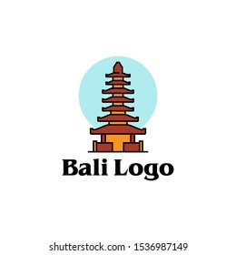 Bali Island Logo Design Vector for Vacation and Traveling Agents