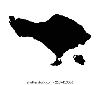 Bali island map silhouette. Indonesia region, territory.