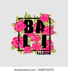Bali Island Uso para impressão em T, adesivo, cartaz, t shirt, ilustração Vetor
