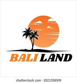 Bali Land Vector Sunset Beach