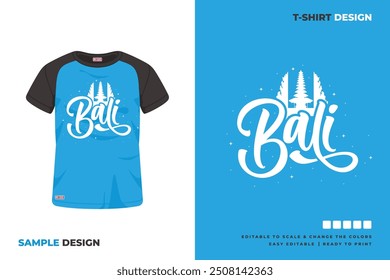 bali lettering t shirt design