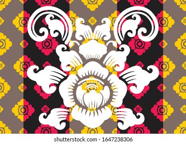 
Bali Motif, Indonesia. with modern colors. Vector