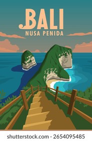 Bali nice place in world with beach and island paradise sunset
