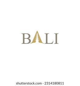 BALI No 1 Wordmark Logo - Bali architecture symbol fused on the letter A.