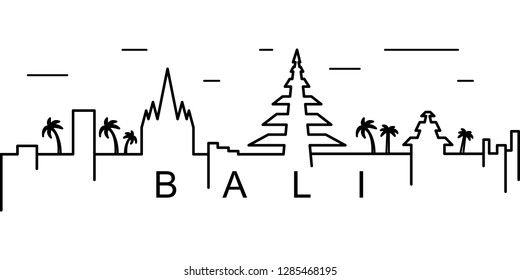 Bali outline icon. Can be used for web, logo, mobile app, UI, UX