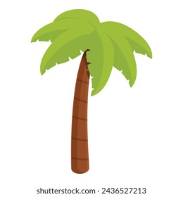 Bali palm tree icon cartoon vector. Coconut fruits. Travel asia trip