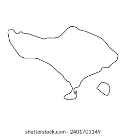Bali Provinz Karte, administrative Division von Indonesien. Vektorgrafik.