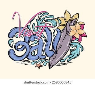 Bali Travel Destination Logo Vector 