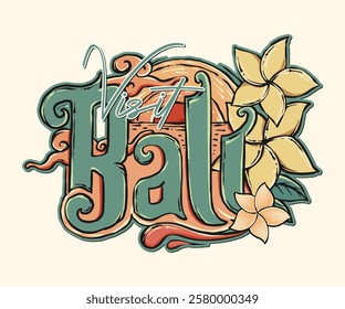 Bali Travel Destination Logo Vector 