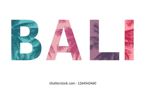 Bali tropical vector illustration