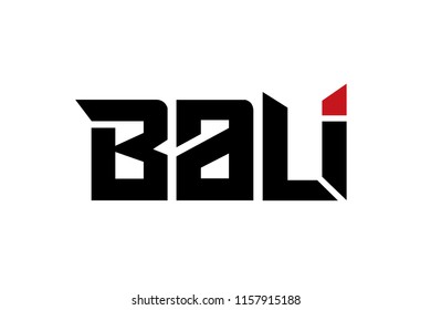 Bali typography design vector, for t-shirt, poster and other uses
