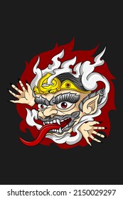 Balines and smoke vector illustration