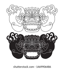 Balinese Barong mask. one of the typical Balinese dances