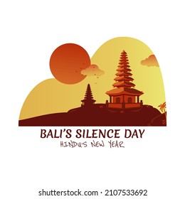 Balinese Day of Silence And Hindu New Year Vector Illustration, Bali Indonesia Silence Day, Nyepi Day