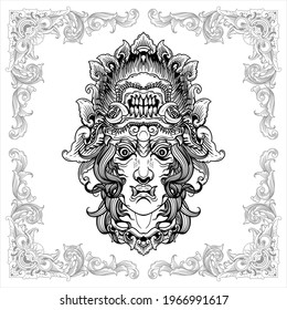 balinese demon girl vintage design