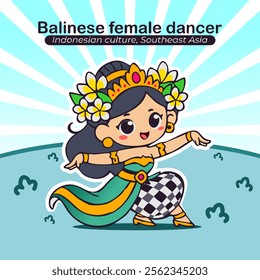 Balinese female dancer, Indonesian culture, Southeast Asia