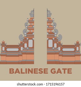 Balinese Gate - Split Gate architecture, known as Bentar temples.