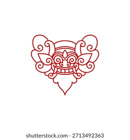 Logotipo balinês arte vetor premium