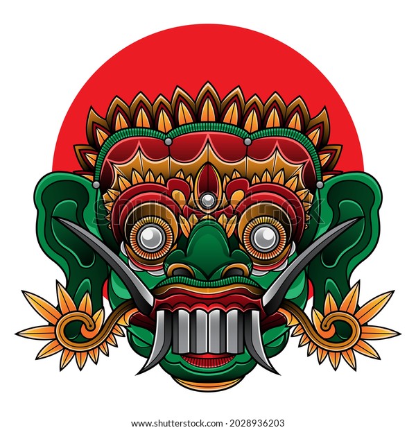 Balinese Mask Leak Tattoo Vector Eps Stock Vector (Royalty Free ...