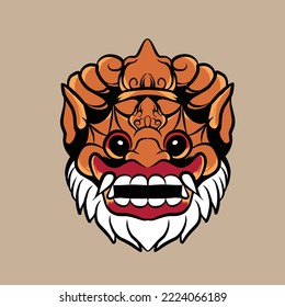 balinese mask vector illustration specially made for branding, advertising and so on