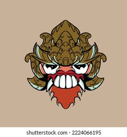 balinese mask vector illustration specially made for branding, advertising and so on