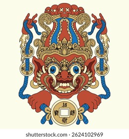 Balinese mythology tattoo design art