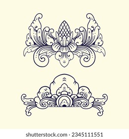 Balinese Ornament Art Vector Asset