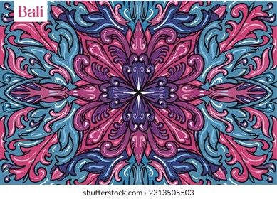 Fondo de ornamento balinés Vector EPS10