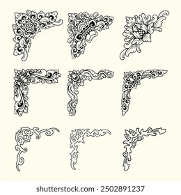 Balinesisches Ornament Design, Vektorkunst