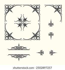 Balinese ornament design vector art