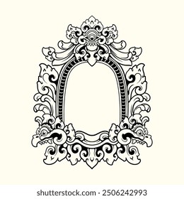 Balinese ornament design vector art