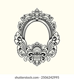 Balinese ornament design vector art